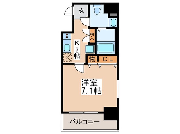 ﾎﾟﾙﾄﾎﾞﾇｰﾙ四天王寺夕陽ｹ丘ﾐﾗｰｼﾞｭの物件間取画像